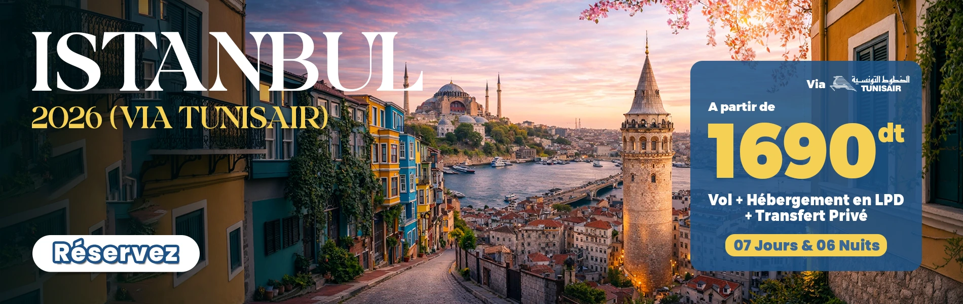 istanbul 2026 via tunisair