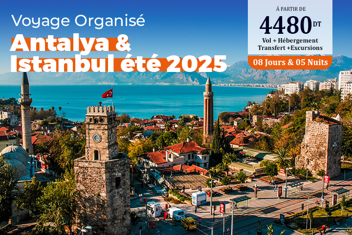 Antalya - Istanbul été 2025