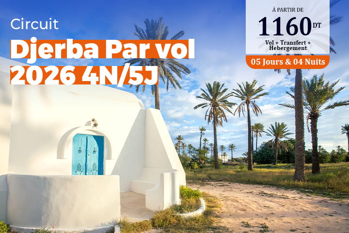 Djerba Par vol  2026 4N/5J