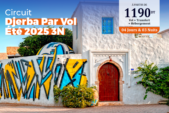 Djerba Par vol été 2025 3N/4J
