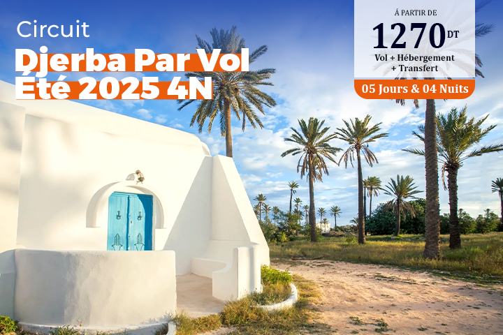 Djerba Par Vol Été 2025 4N/5J