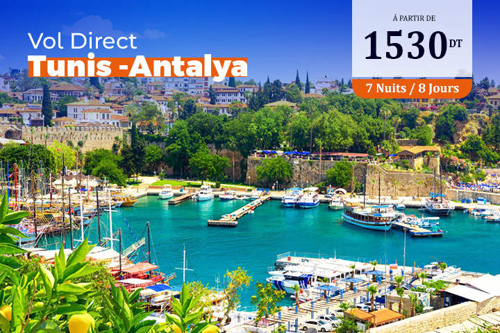 Vol direct Tunis -Antalya